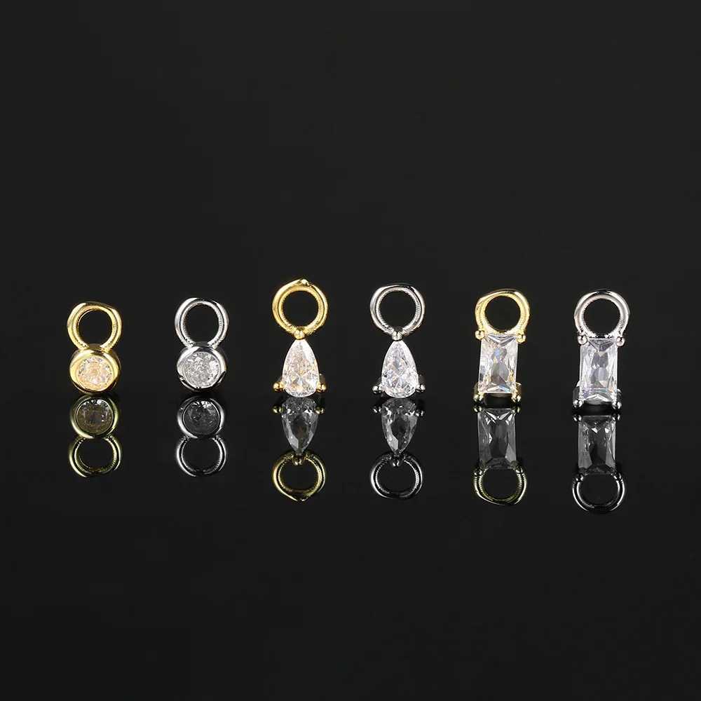 1PC Little Star Moon Snake Crystal Charms Pendant Helix Daith Earrings for Women Hanging Matching Piercing Lobe Tragus Jewelry XJ250607