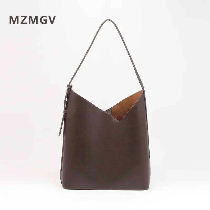 Meet You Solid Color Pu Leather Bucket For Women 2025 Large Capacity Shoulder Side Vintage Female Daily Commuter Bag