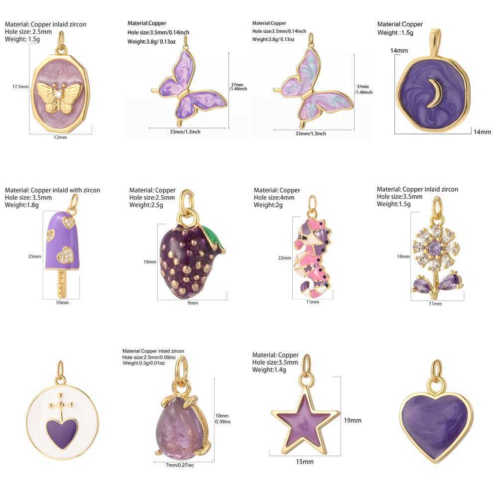 Cute Heart Charms for Jewelry Making Supplies Gold Color Cross Butterfly Charm Dijes DIY Woman Earrings Necklace Bracelet Pendant XJ250607