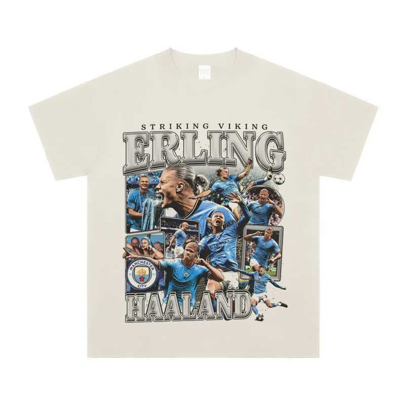 Erling Haaland Short Sleeve Erling Haaland T Cotton Breathable T-Shirt Top Comfortable Breathable X250607