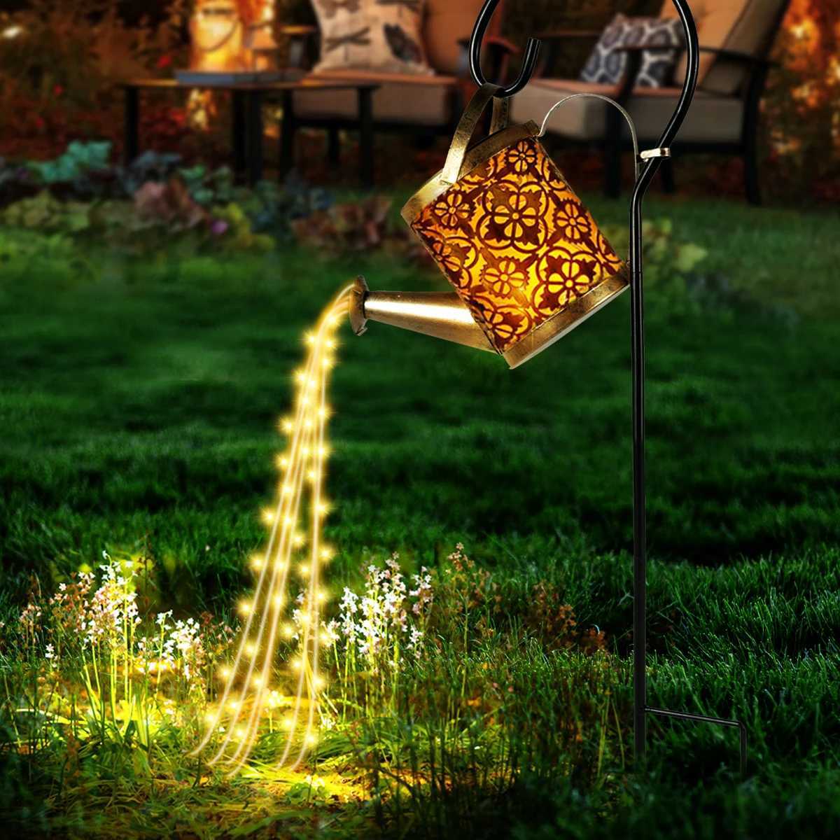 Solar Watering Can Light 36 LED Fairy Lights Waterproof Kettle String Lamp Hanging Solar Lantern Outdoor Garden Decor 2023 W250607