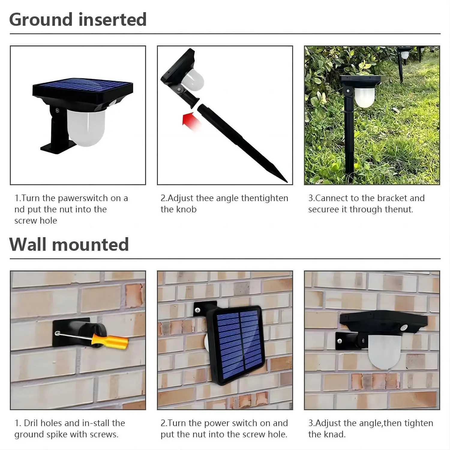 LED Solar Lawn Lamp Outdoor Landscape Spotlight 3 modes Wall Light Motion Sensor Garden Decoration Yard Patio Pathway 1~4pcs XJ250606
