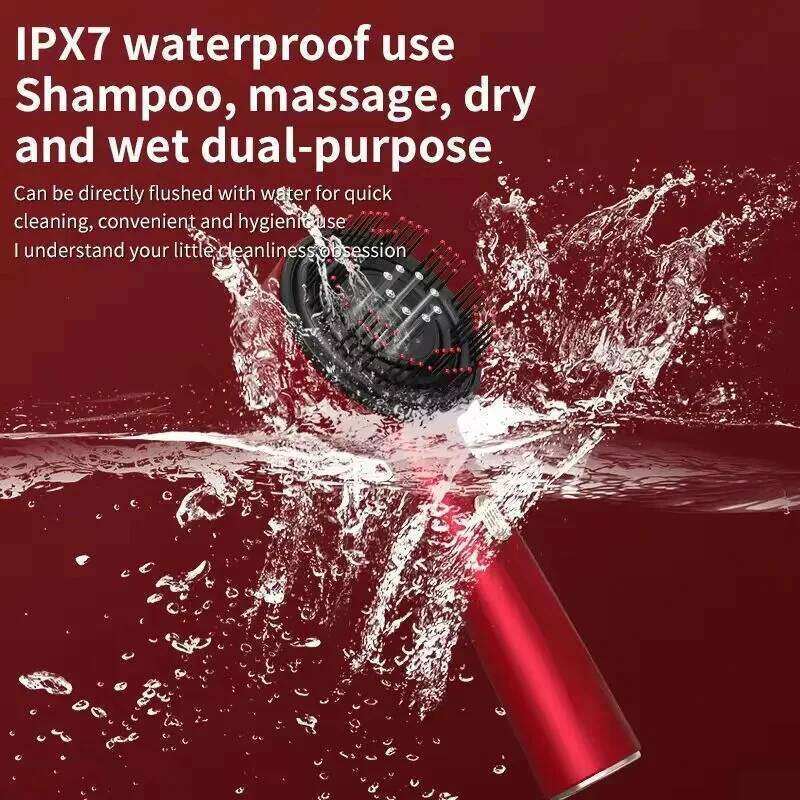 Electric Brush Massager Hairdressing Infrared Light Wave Scalp Medicine Applicator Portable Massage Comb