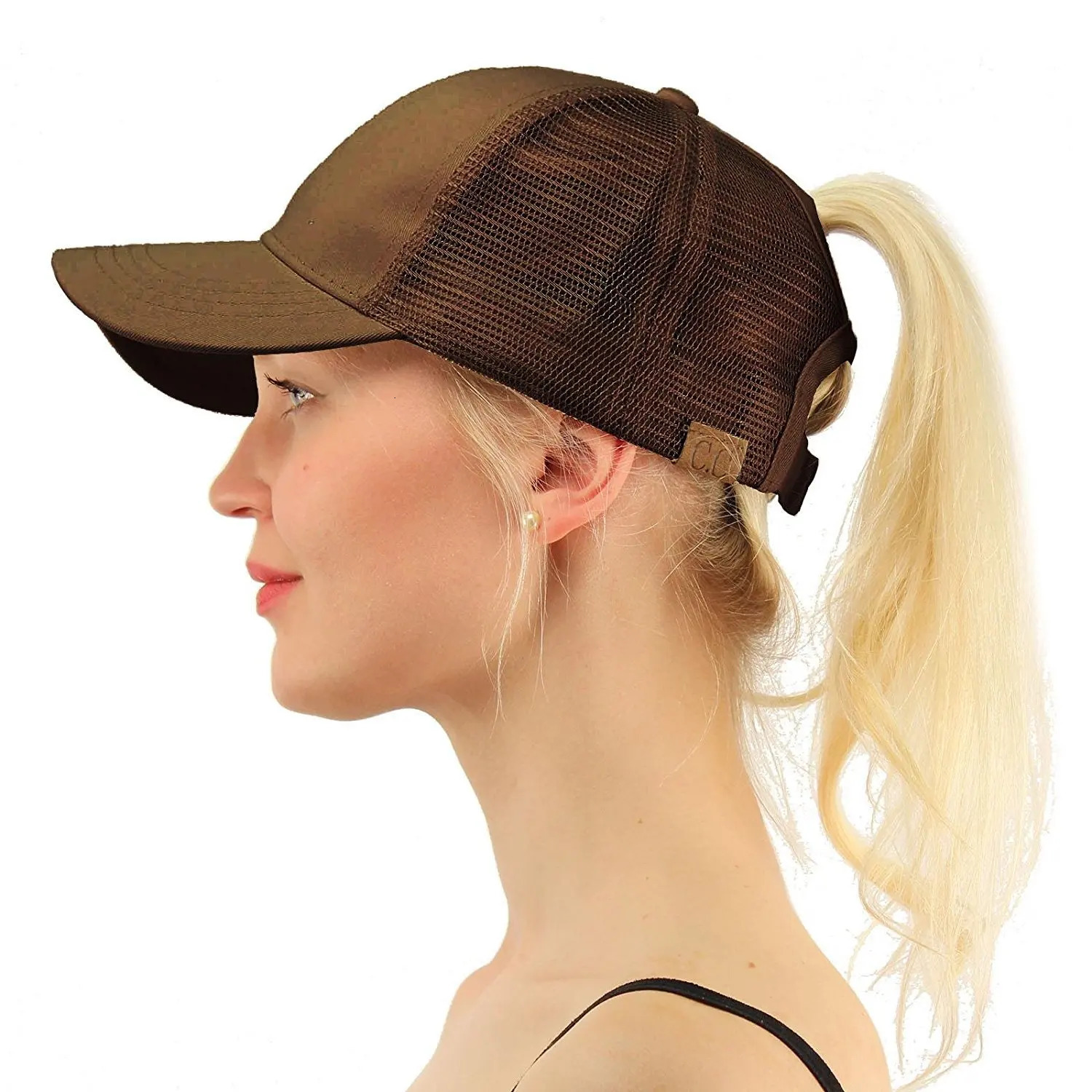 Womens Baseball cap 2025 Ponytail Cap For Summer UV Protection Mesh Caps Breathable Sports Golf Tennis Baseball cap 250605