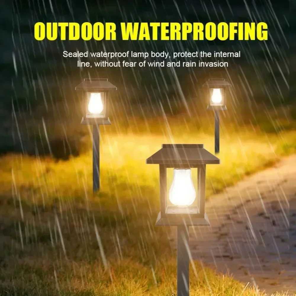 1-4Pcs LED Solar Lawn Lamp Outdoor Waterproof Lighting Courtyard Solar Powered Light for Garden Pathway Green Belt Decoration XJ250606