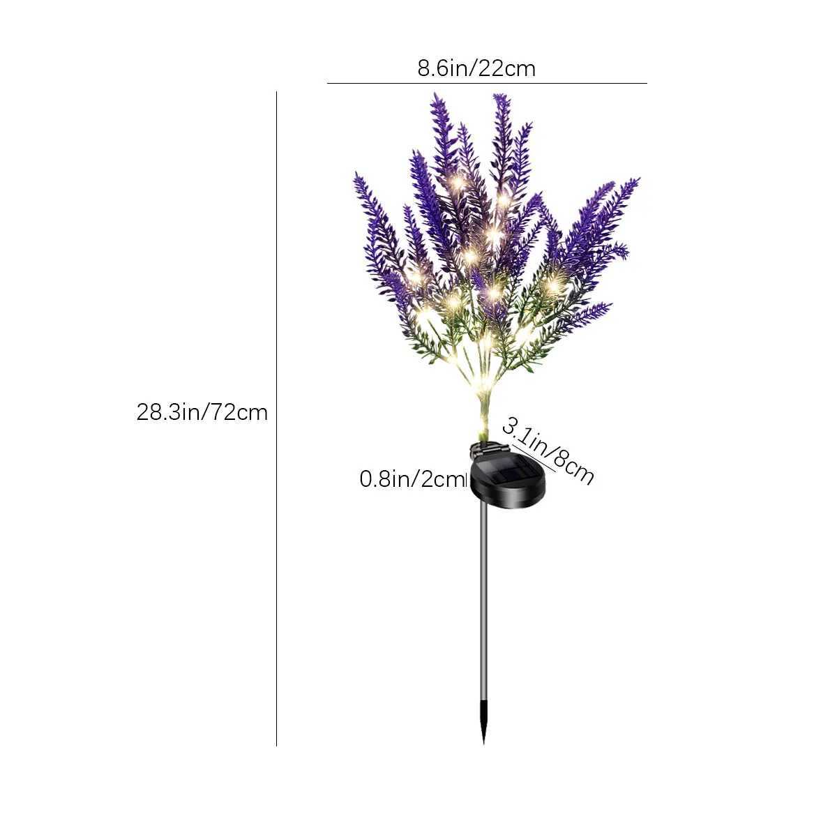 Lavender solar simulation flower garden light outdoor IP65 waterproof LED decoration for courtyard lawn light XJ250606