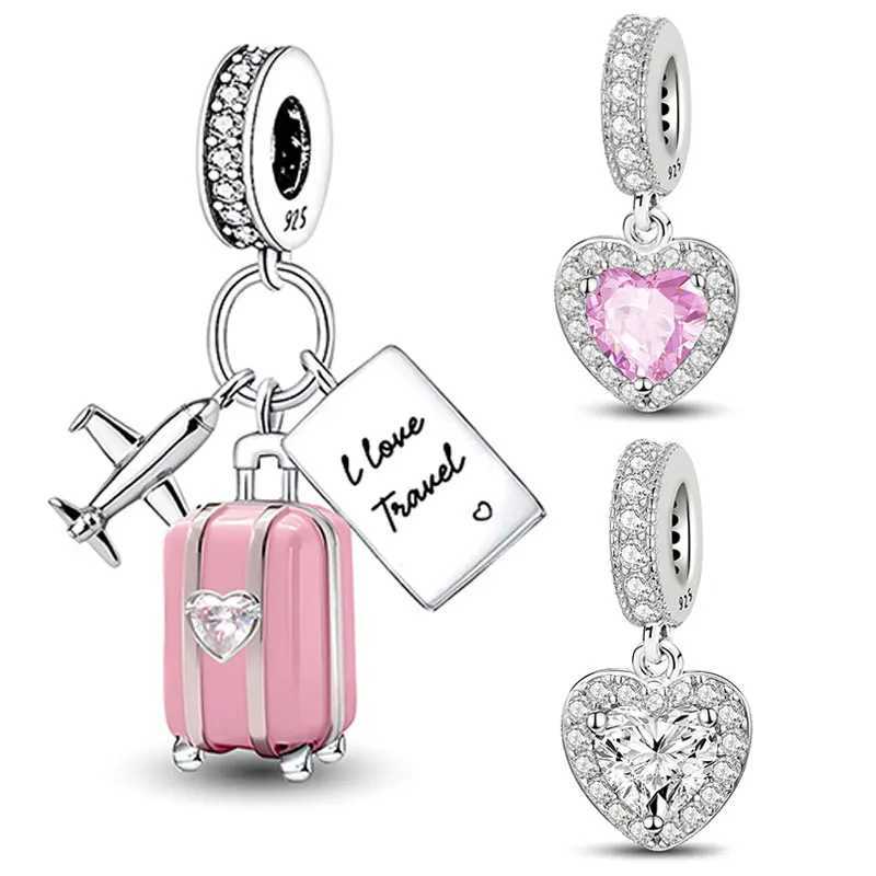 Fit Pan 925 Original Bracelets Heart Flower Turtle 925 Silver Charms Beads DIY Birthday Jewelry Gift XJ250607