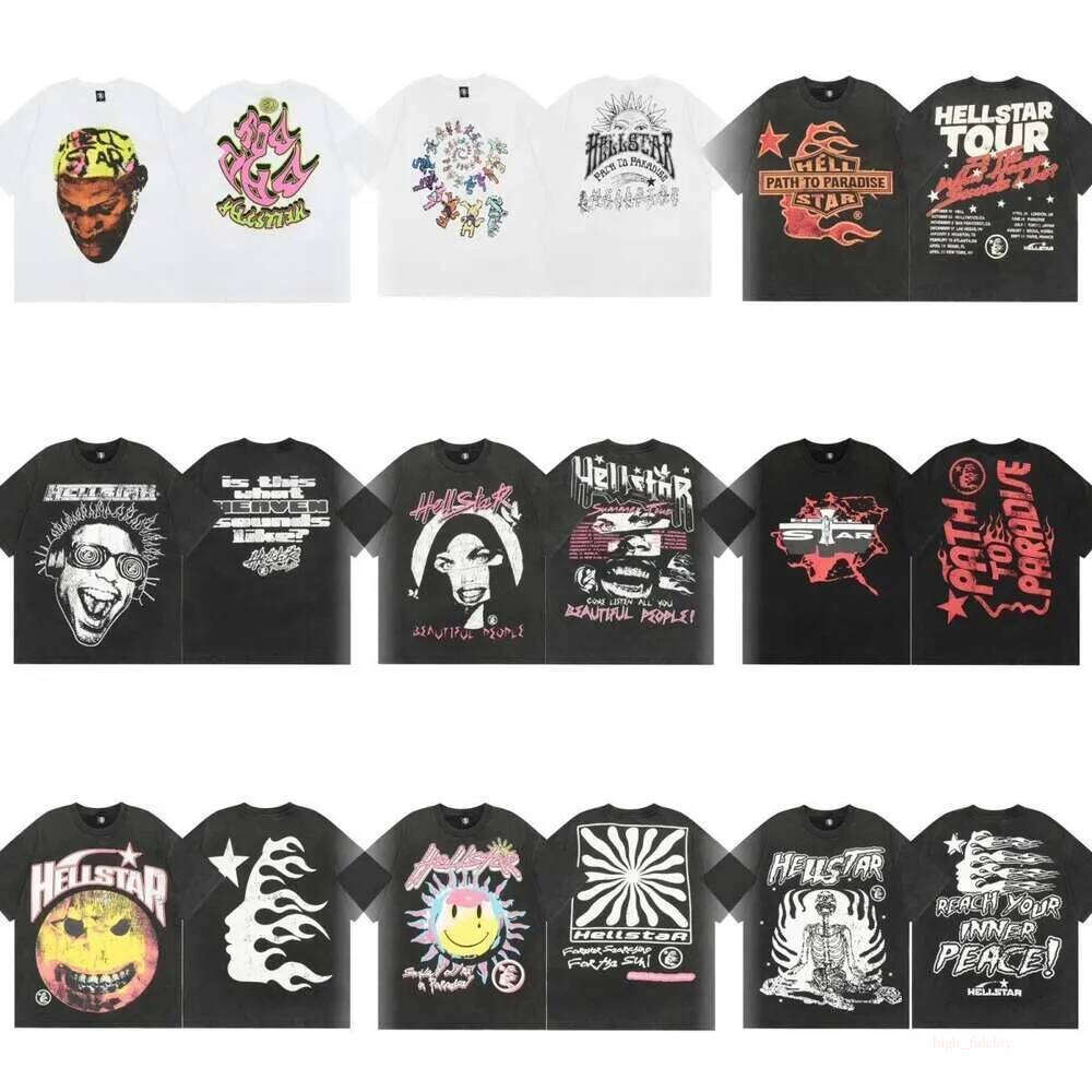 Designer Fashion Hellystarshirt Gothic Vintage Mens Graphic Tee Women Star Summer Casual Couples Short Sleeve Streetwear Oversized Helled Starlies T Shirt 6A7
