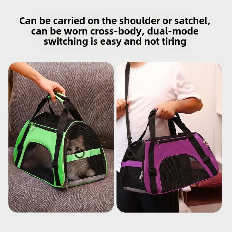 Cat Bags Portable Dog Bag Mesh Breathable Bags for Small Dogs Foldable Cats Handbag Travel Pet Bag Handbag 250603