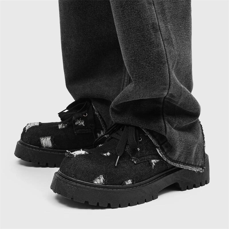 Ddmyoutdoor Summer Retro Derby Designer Fashion Brand Men S Canvas Breathable Thick Soled Workwear Casual Shoes Outdoor Shoes