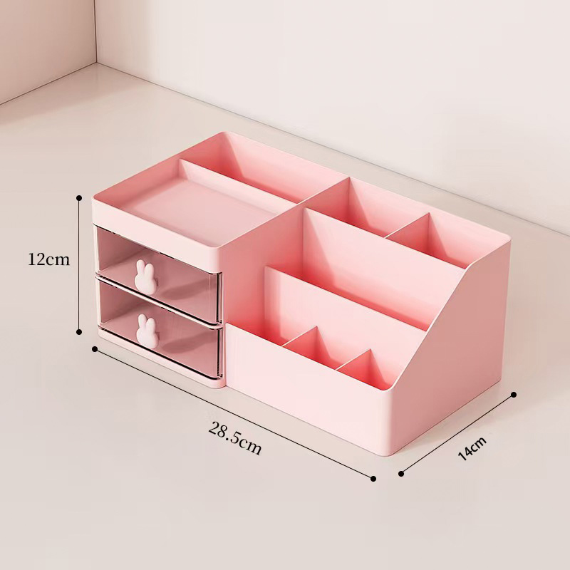 Cosmetic Organizing Bin Sturdy Transparent Desk Topper for Beauty Products