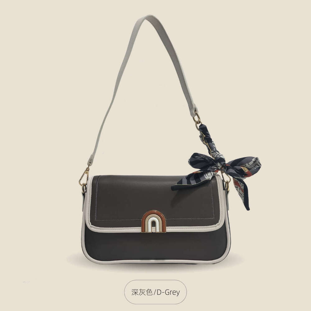 Small Square for Women New Niche Design Arch-Shaped Lock Scarf Saddle Bag Single Shoulder Underarm