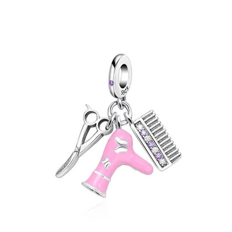 New925 Silver Pink Heart Sisters Bead Mom Daughter Charm Fit Original Bracelet DIY Jewelry For Women Forever Friend Pendant Gift XJ250607