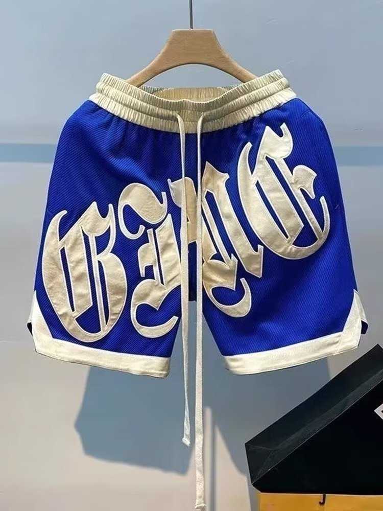 2025 Classic Style Ins Casual Cool and Stylish Letter Graphic Fashionable Loose Trendy Men's Summer Hip-Hop Sport Five-Piece Pants