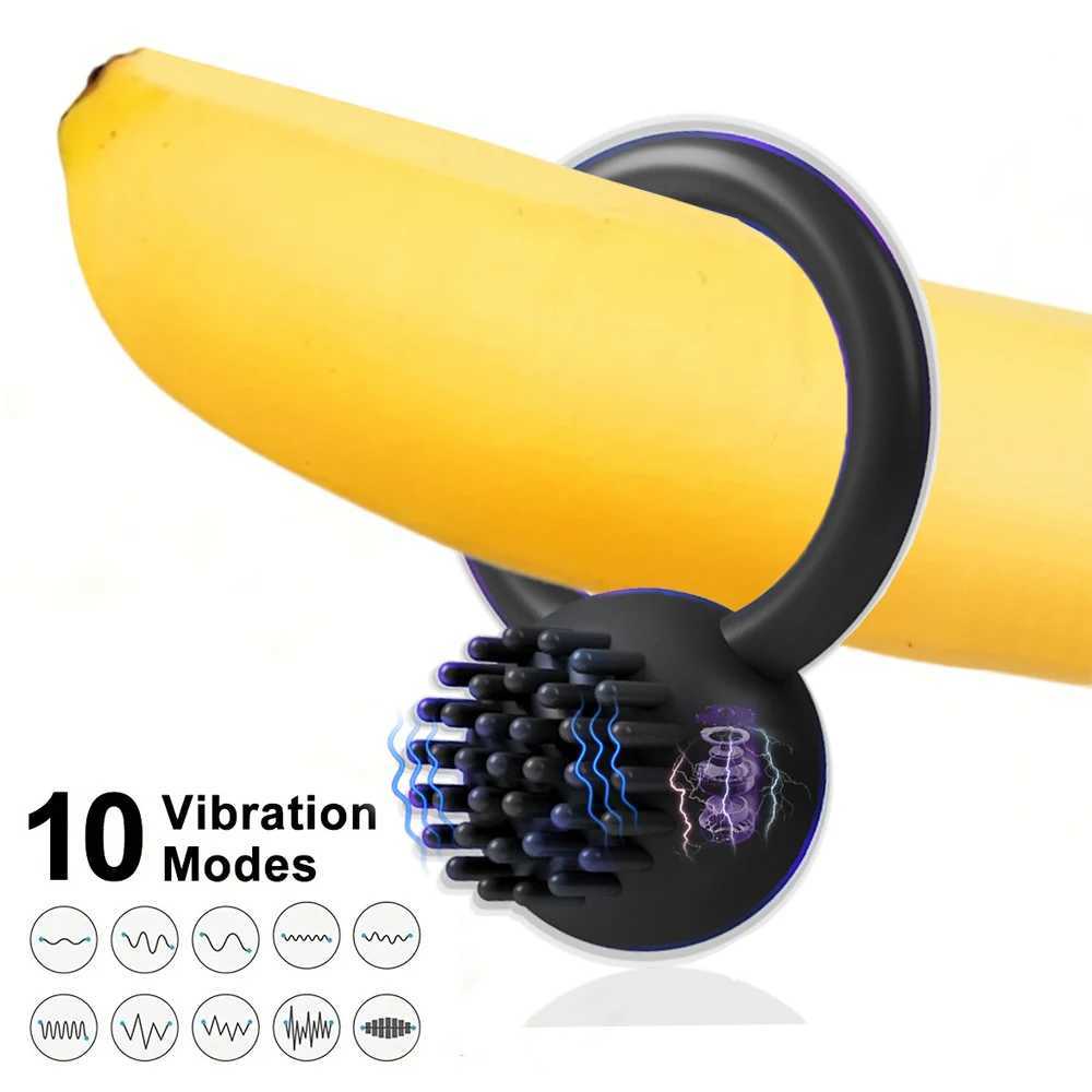 10 Frequency Vibrator Cockring Penis Cock Ring for Men Delay Ejaculation Sex Toys for Men Couple Rings Penisring Toy for Men XJ250607