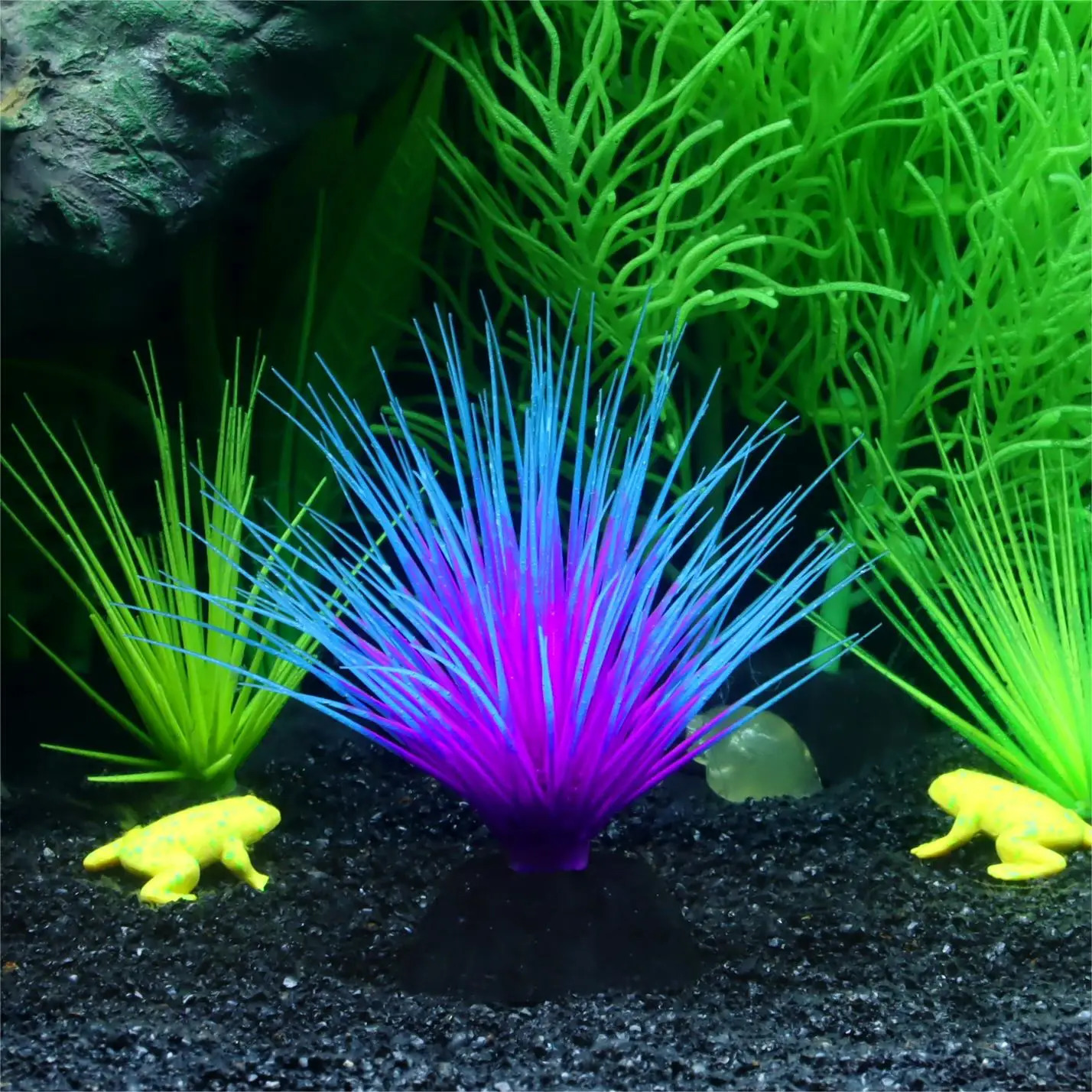 1 pc fluorescent silicone simulated aquatic plant aquarium decoration non-toxic 250604