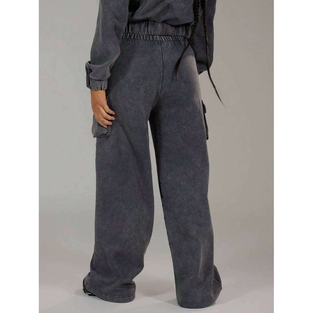 Autumn Winter New Embroidery Men and Women With the Same Style to Do Old Waste Wind Handsome Sports Sweatpants