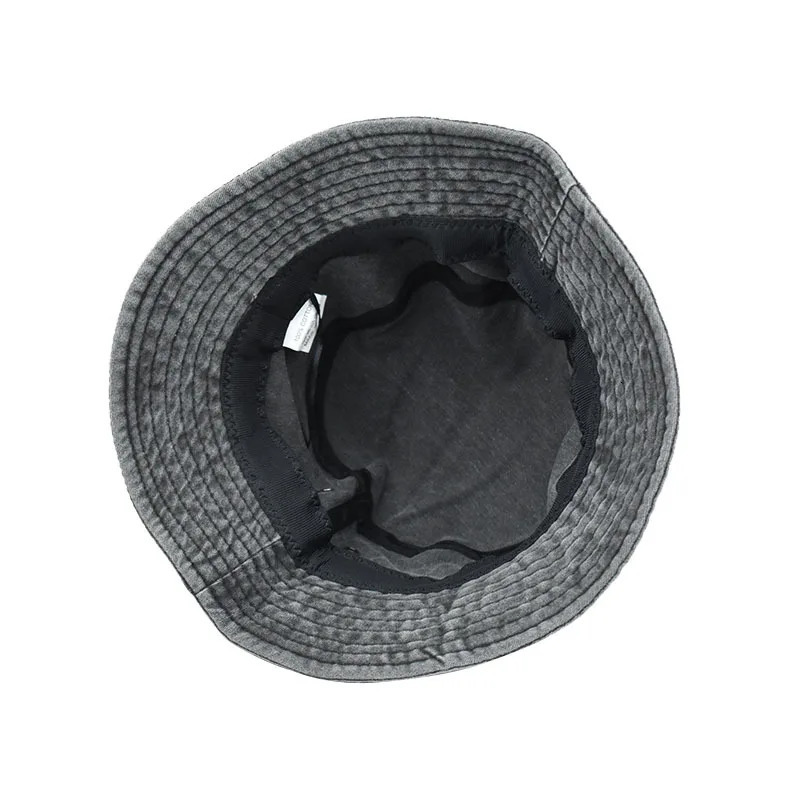 Solid Cotton Washed Denim Bucket Hats Unisex Bob Folding Fisherman Wide Brim Caps Hip Hop Gorros Men Women Panama Bucket Cap 250605