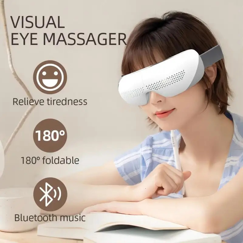 est Visible Eye Massager Eye Care Device Smart Airbag Compression Eye Massage Glasses with Bluetooth Music for Improve Sleep 250603