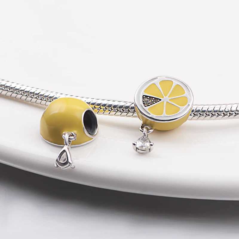 Fruit Design Charms 925 Sterling Silver Avocado Cherry Can Sterry Cake Dangle Fit Pantaro Bracelets Women DIY Jewelry Gift XJ250607