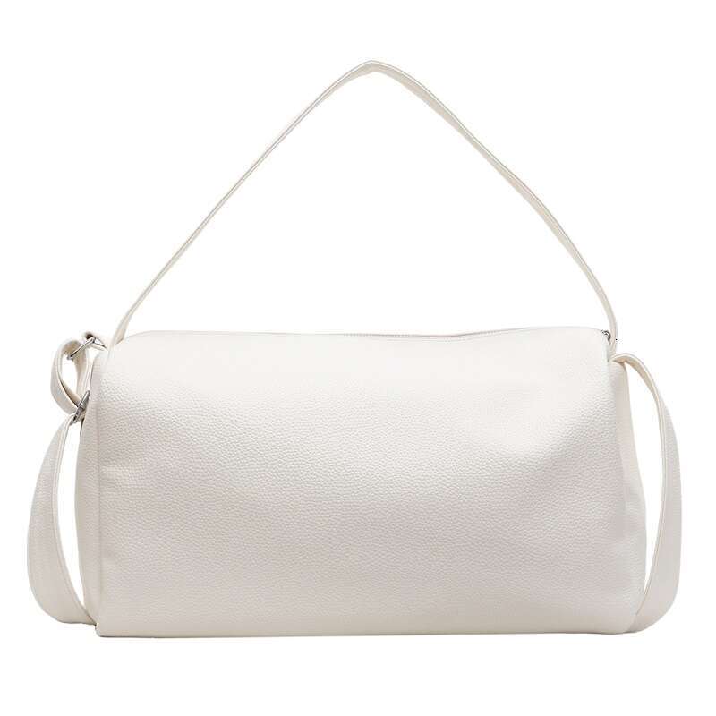 Fashion Simple Solid Color Large Capacity Tote for Women 2025 New Trend Soft Leather Sports Casual Shoulder Crossbody Bag