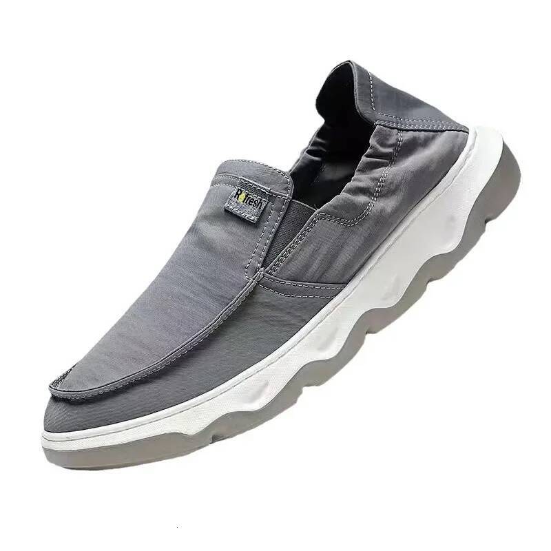 Ddmyoutdoor Ice Silk Cloth For Summer Breathable Men Casual Sneakers Trend Slip On Vulcanized Shoes Driving Loafers Outdoor Shoes