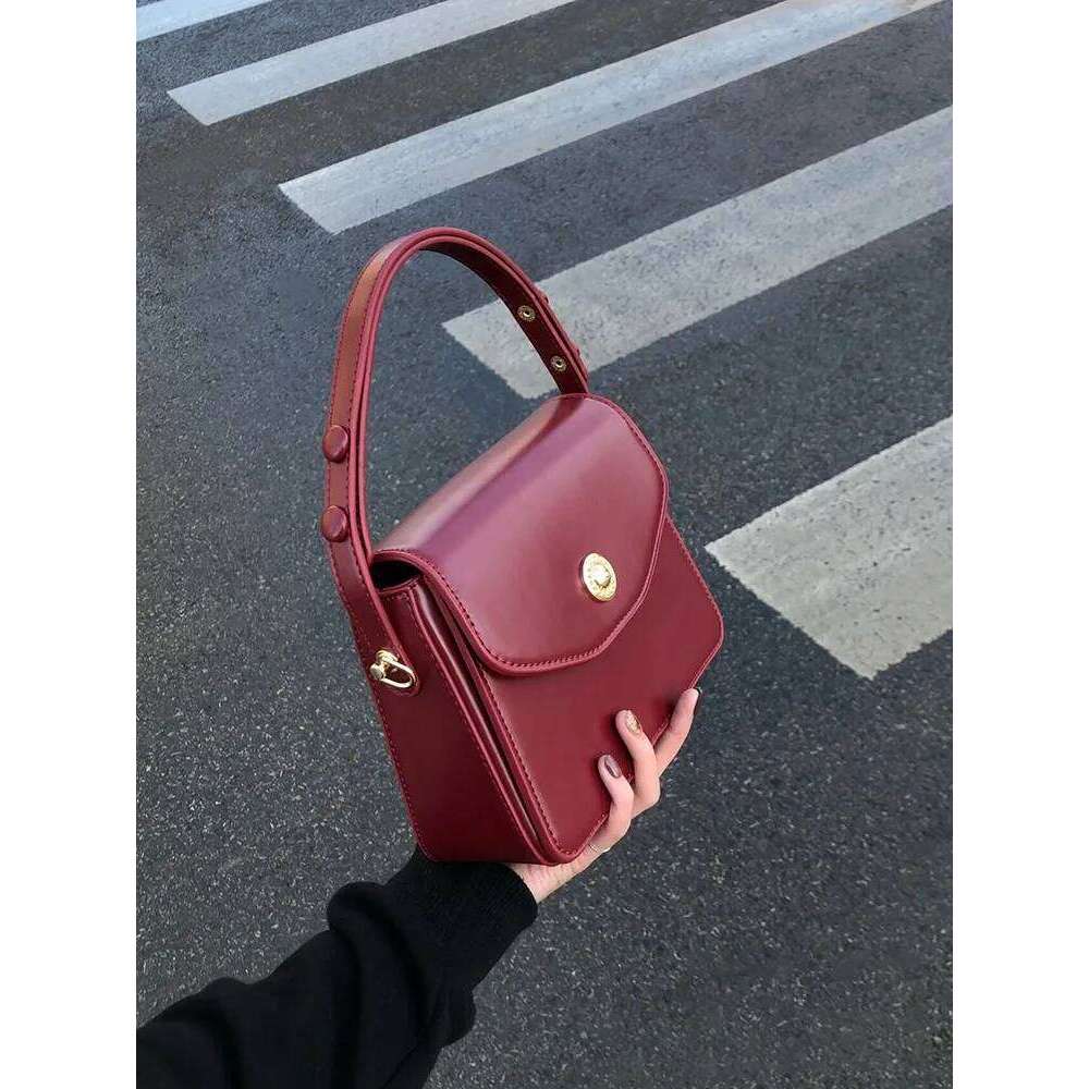 Vintage Small Square Messenger Bags for Women Fashion Ladies Shoulder Tote Purse Solid Color Female Top-handle Crossbody Bag