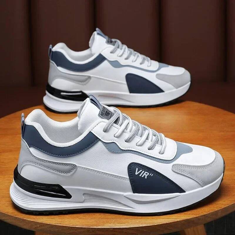 Ddmyoutdoor Shoes Mens Mesh Sneakers Pu Breathable Lace Up Running Shoe Casual Rubber Sole Anti Wear Zapatillas For Man Walking Outdoor Outdoor Shoes