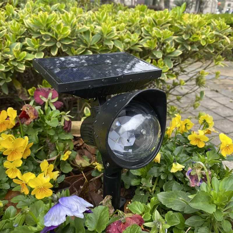Creative Outdoor Solar Rotating Color Projection Lamp Outdoor Waterproof Lawn Lamp Villa Garden Decoration Atmosphere Lights Hot W250607