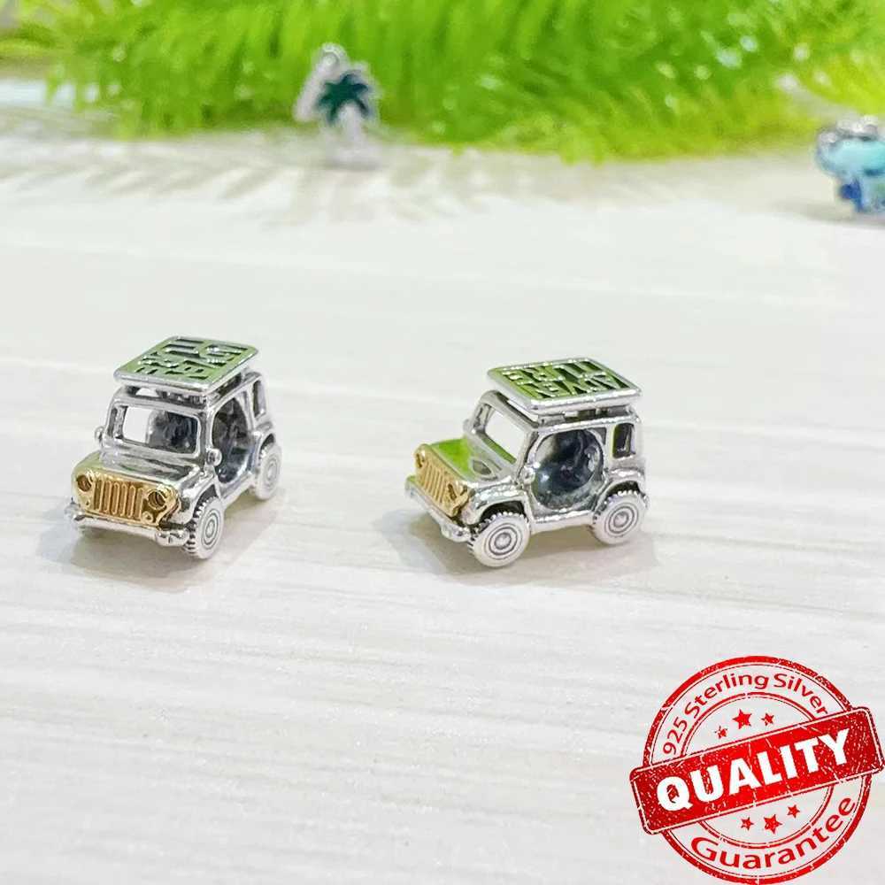 Sparkling Gold Monstera Charm Fits Original Bracelet 925 Sterling Silver Shark Tooth Mini Charm for Girls Party Jewelry XJ250607