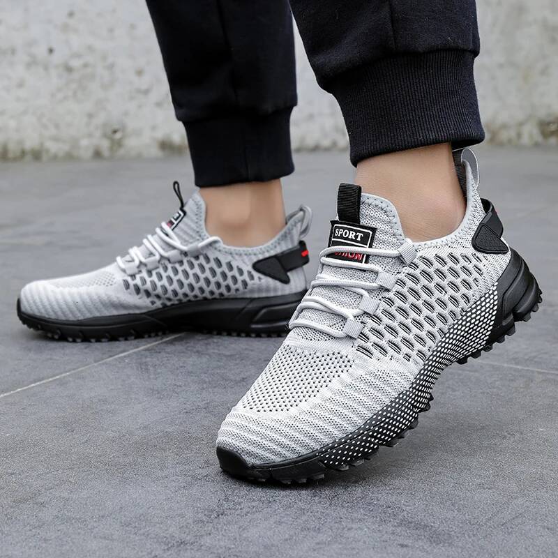 Ddmyoutdoor Summer Men New Running Lightweight Platform Sneakers Trend Thick Soled Breathable Anti Slip Casual Jogging Shoes Hot Selling Outdoor Shoes