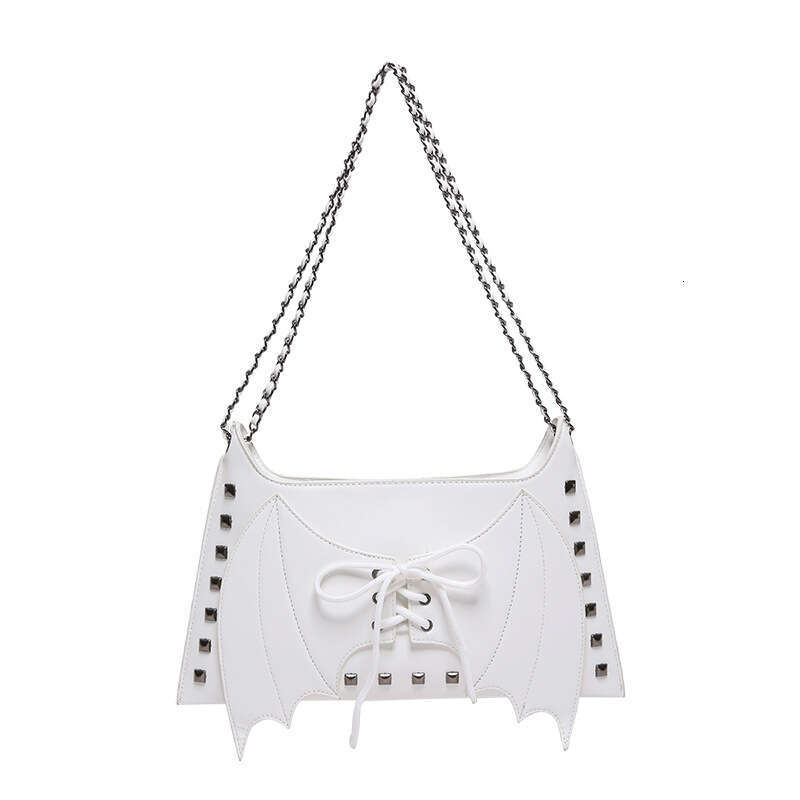 New Style Unique Underarm for Women Dark Punk Bat Shoulder Fashion Trend Chain Handheld Crossbody Bag