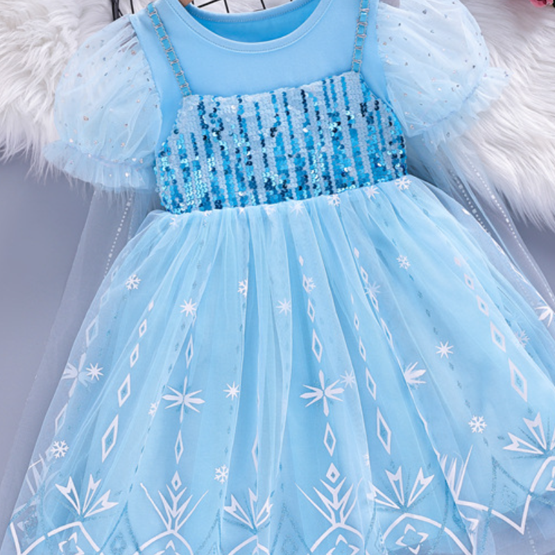 DISNEY kids designer clothes girls designer dress baby Elsa princess dress Holiday outfit comfort girls dress Birthday outfit dress puffy no label des