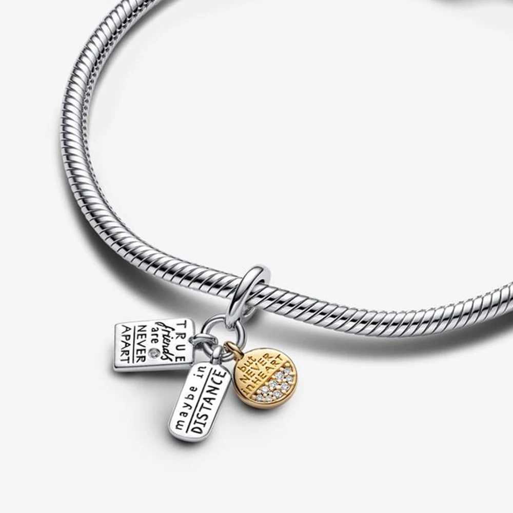 2024 Yeni Moda 925 Sterling Gm Dostluk l Dangle Charm Boncuklar 3mm Orijinal Bileklik Kadn DIY Tak Hediyelerine Uyuyor XJ250607
