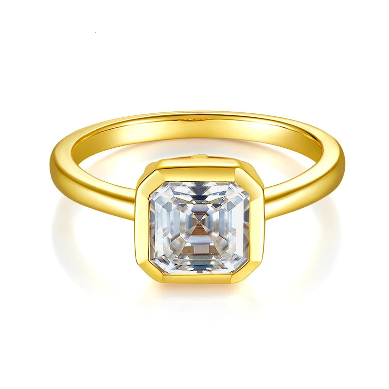 2.0ct Wedding Ring for Women 7x7MM Laboratory Crafted Diamond S925 Silver Plated Gold Jewelry GRA Certificate 250604