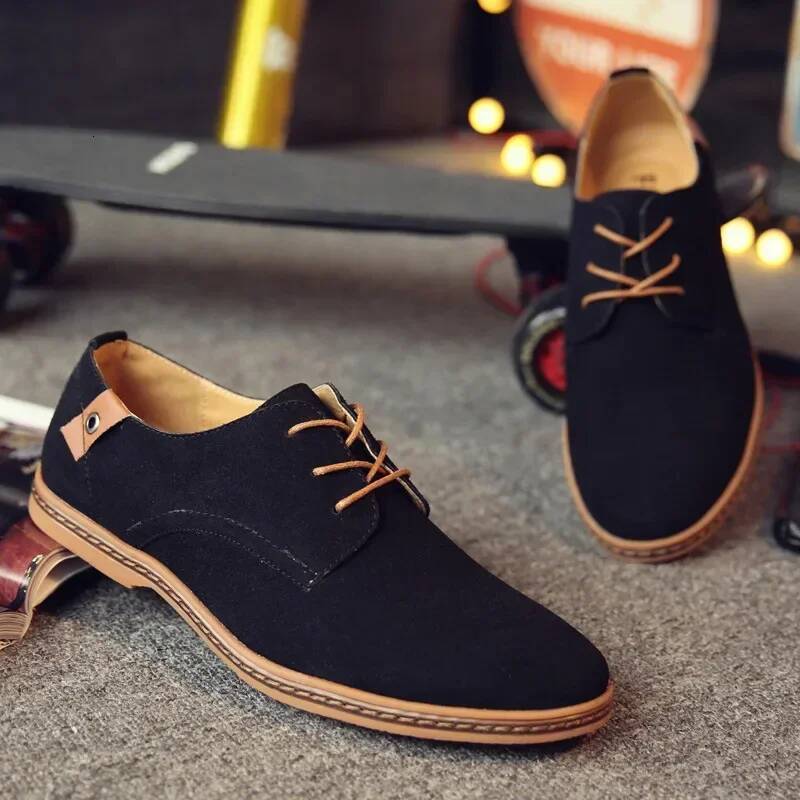 Ddmyoutdoor Suede Men S Classic Mens Sneakers Comfortable Dress Man Flat Shoes Fashion Shallow Mouth Tenis Masculino Outdoor Shoes