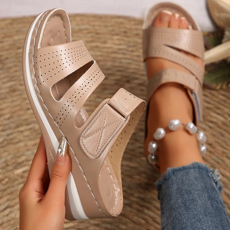 Womens Sandals 2025 Summer Shoes Women Heels Sandals Summer Slippers Chaussures Femme Casual Wedges Heeled Footwear Female 250605