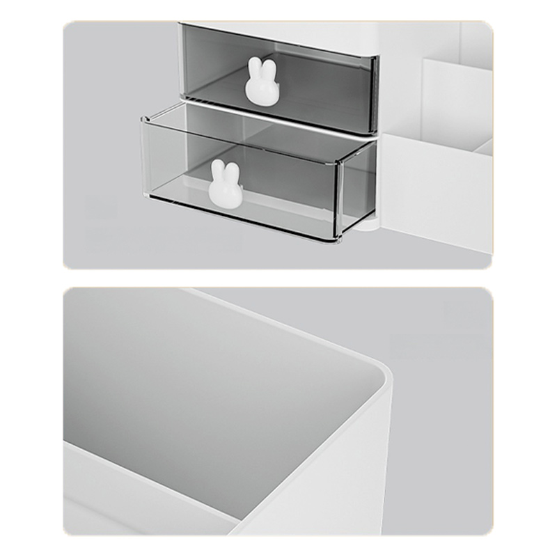 Cosmetic Organizing Bin Sturdy Transparent Desk Topper for Beauty Products