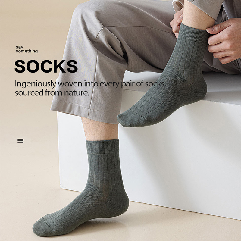 Durable Mens Knee-High Socks for Everyday Wear In tube socks