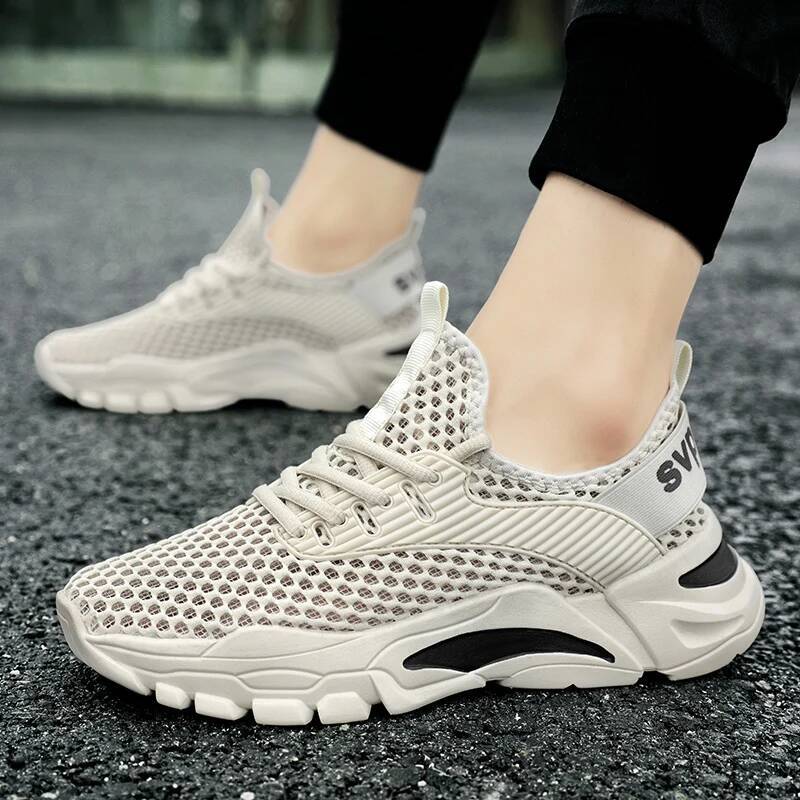 Ddmyoutdoor Tennis Men Summer Trend Sneakers Thick Sole Breathable Versatile Height Increasing Casual Hollow S Running Shoes Outdoor Shoes