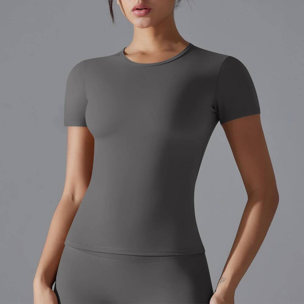 Female Short Sleeves Shirts Women Fiess Sports T-Shirts Yoga Top Quick Dry Running Tops Tights Gym Workout Push Up Clothe