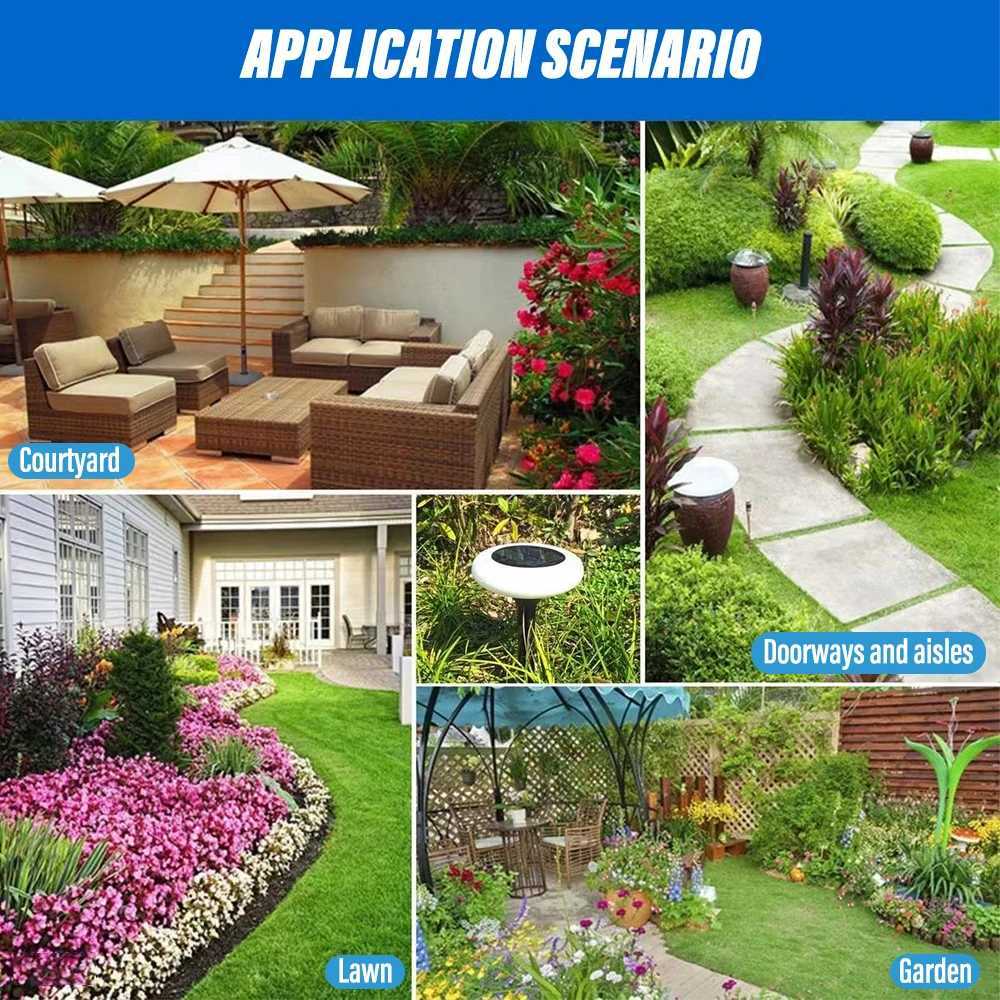 Solar Colorful Lawn Lamp Garden Landscape Lamp with Intelligent Light Control with Colorful Gradient Light Definition XJ250606