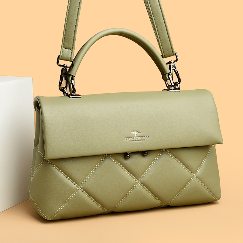 Retro Fashion Women's Small Square Bag High Quality Soft Leather Women Handbag Wallet Solid Color Simple Female Crossbody Bags