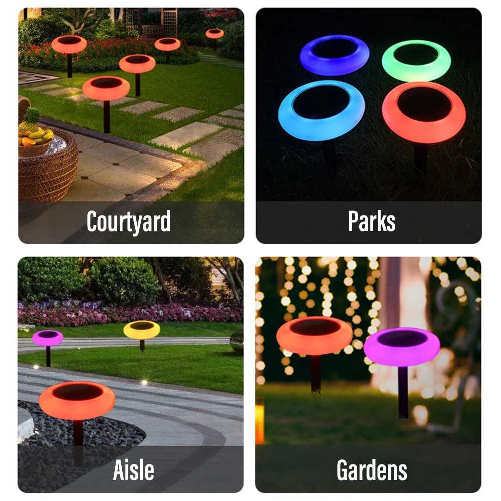 Solar Colorful Lawn Lamp Garden Landscape Lamp with Intelligent Light Control with Colorful Gradient Light Definition XJ250606