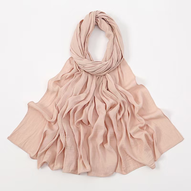 T906 autumn new solid color scarf Malay Indonesia velvet long scarf popular monochrome all-match ethnic headscarf female