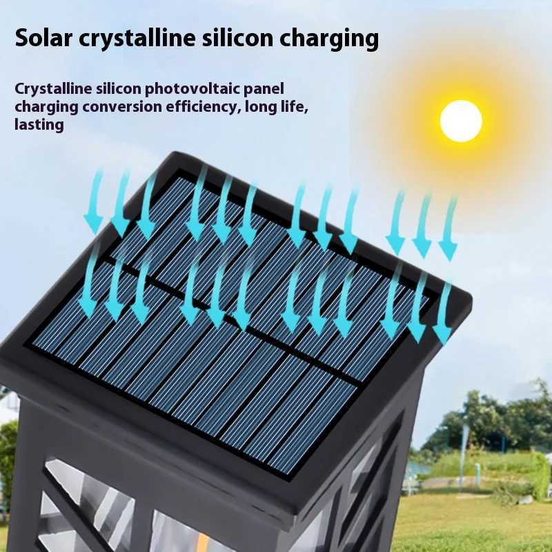 LED Solar Pathway Lamps Landscape Lighting Solar Outdoor Waterproof Warm Light For Walkway Path Villa Yard Driveway Yard Decor XJ250606