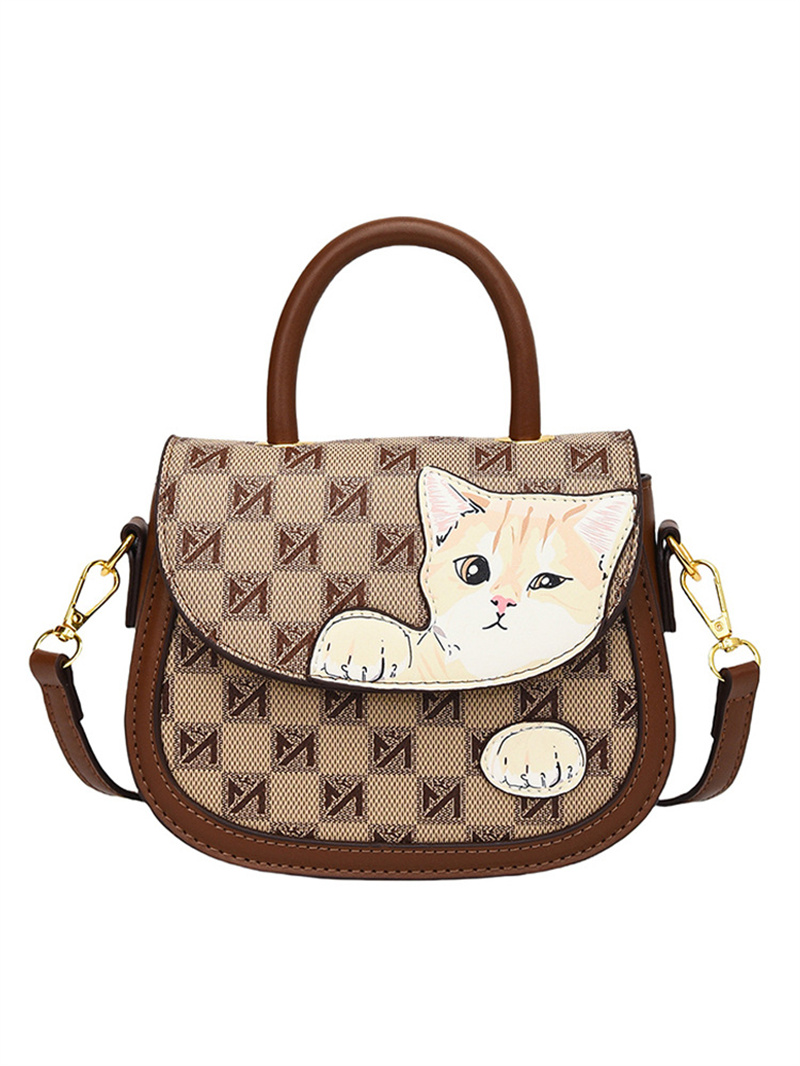 Designer bag free shipping 2025 new fashion casual trend high-end texture cartoon printed handbag crossbody bag for women