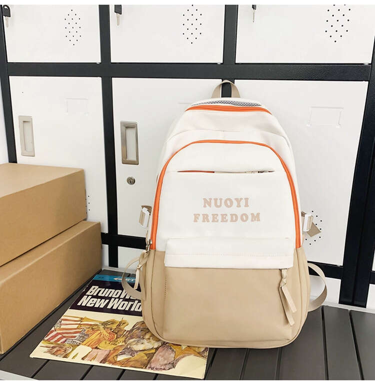 New Harajuku Style for Women, Personalized Letter Trendy Large Capacity Nylon Casual Student Backpack