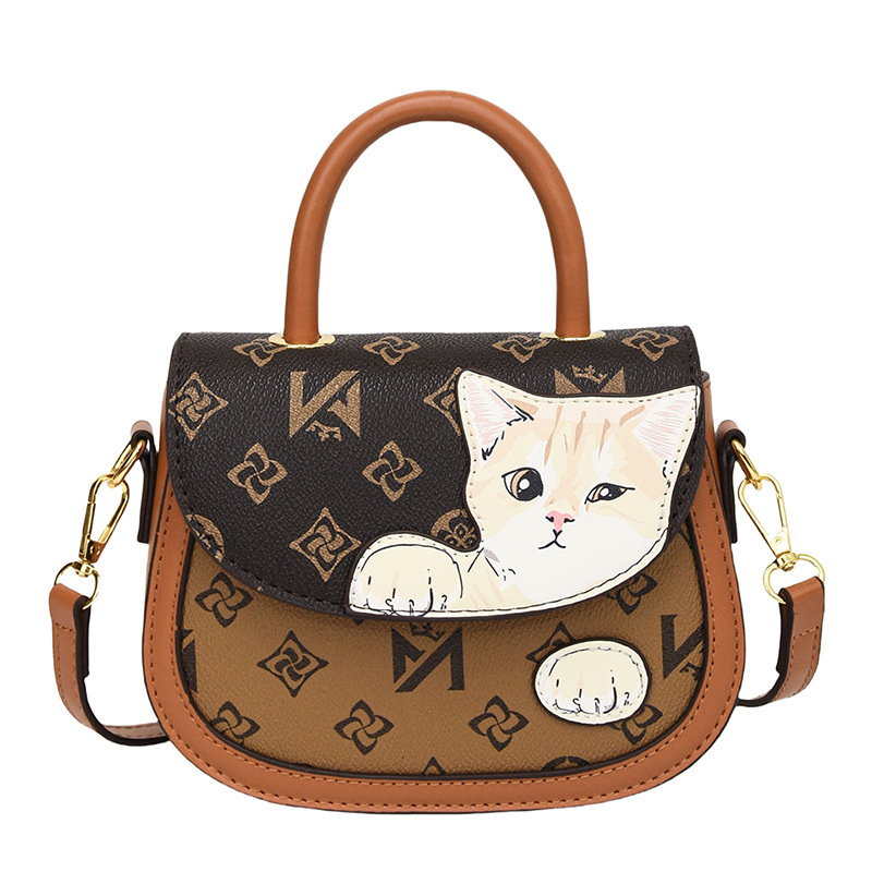 Designer bag free shipping 2025 new fashion casual trend high-end texture cartoon printed handbag crossbody bag for women