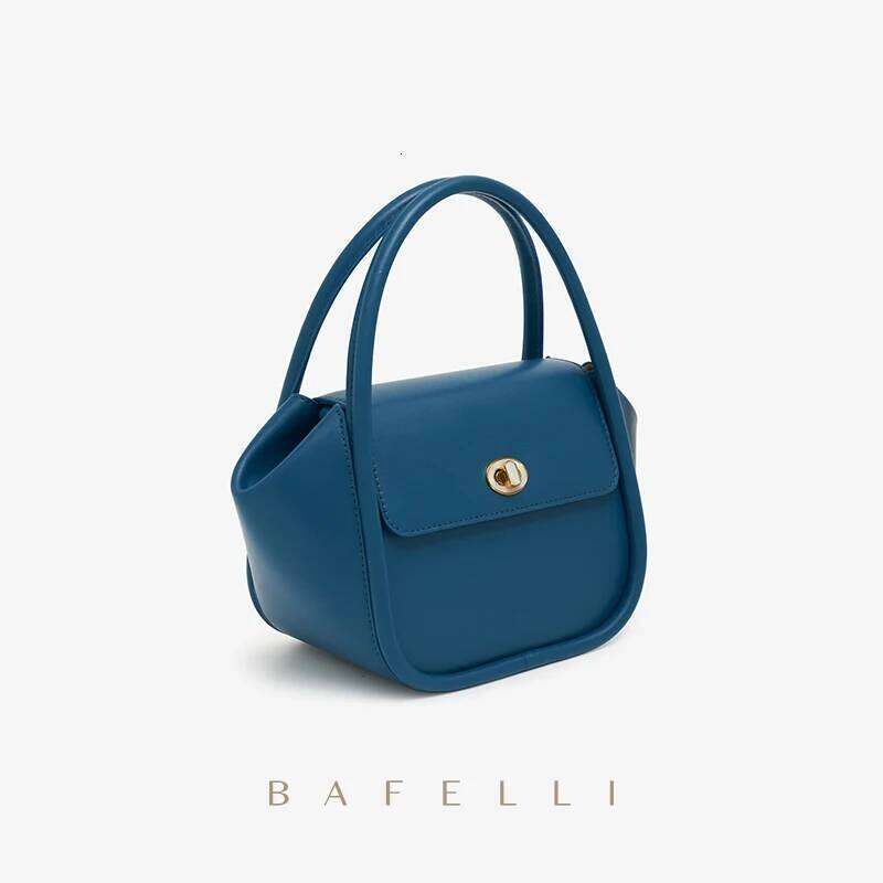 Womens Original Style Brand Purse by BAFFELI Casual Evening Leather Bag with Bent Design